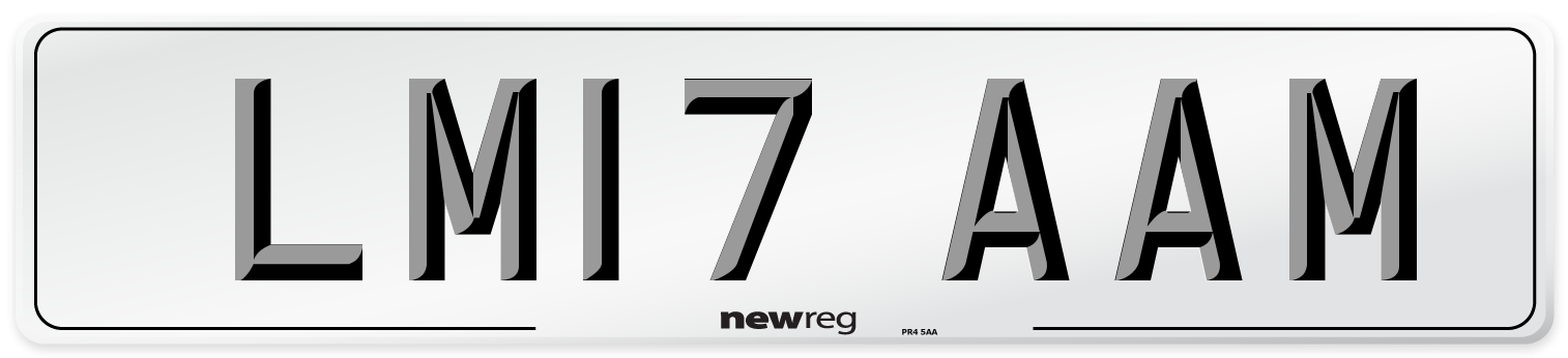 LM17 AAM Number Plate from New Reg